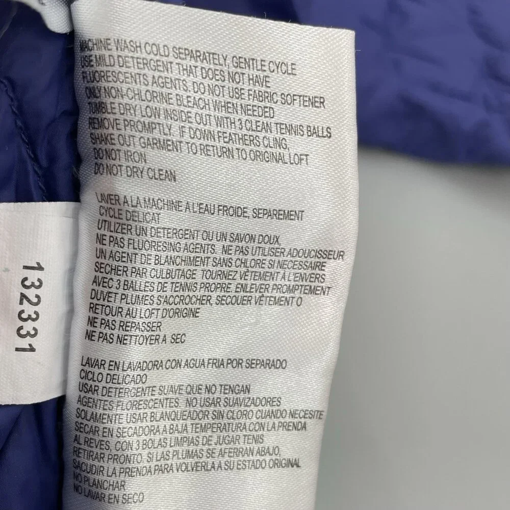 Michael Kors Down Puffer Jacket‎ Packable Lightweight Blue Womens S